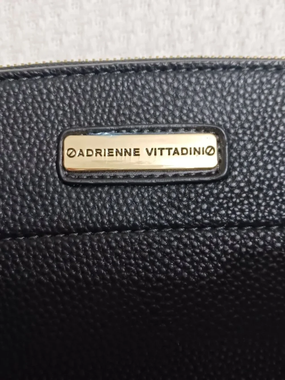 Adrienne Vittadini Large Vegan Black Workbook Laptop Tote New